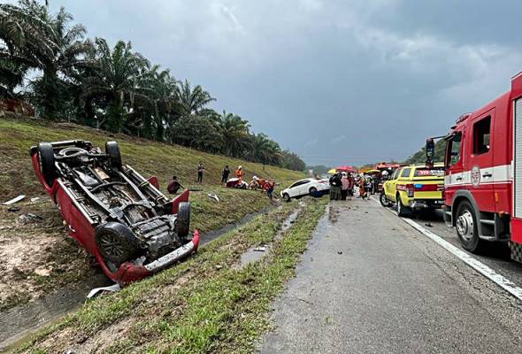 Dua maut, dua parah, nahas enam kenderaan di Jalan Kuala Lumpur-Ipoh