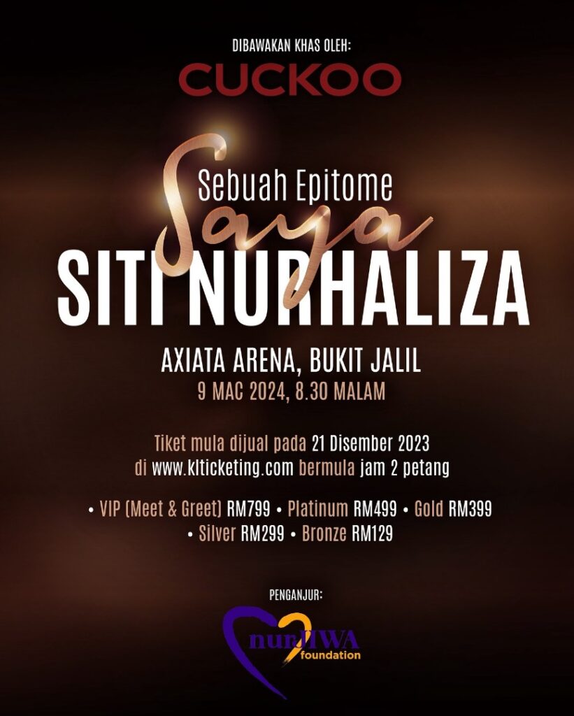 Tiket konsert Siti Nurhaliza ‘sold out’ dalam masa 2 jam