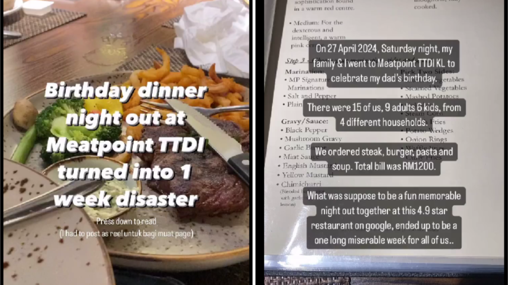 Kedai steak di TTDI, punca pelanggan keracunan makanan