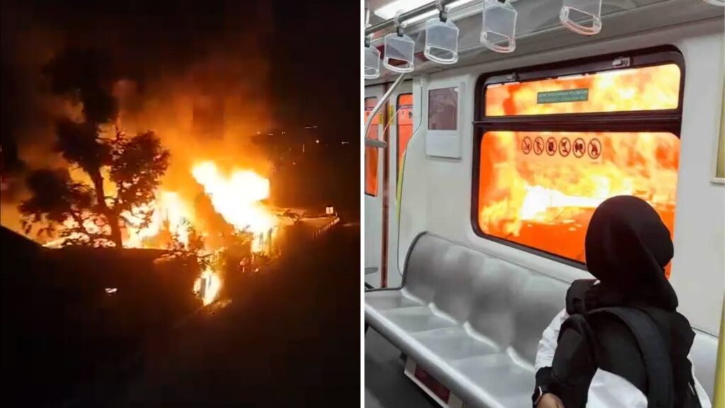 Penumpang LRT laluan Sri Petaling dikejutkan dengan insiden kebakaran di stesen Pudu